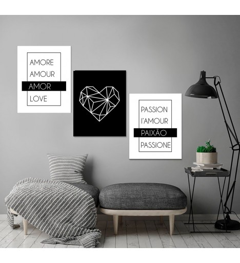 Kit Quadros Amor e Paixão