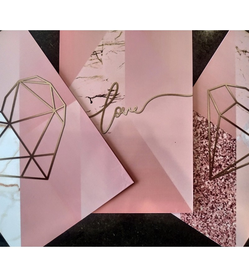 Kit Quadros Love Pink