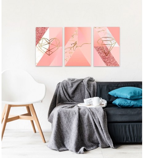 Kit Quadros Love Pink