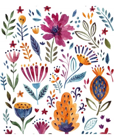 Papel De Parede Adesivo Flores Abstratas