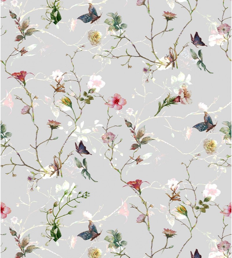 Papel De Parede Adesivo Hibiscos