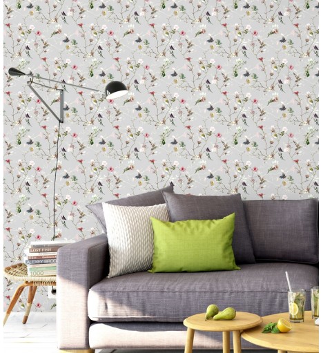 Papel De Parede Adesivo Hibiscos