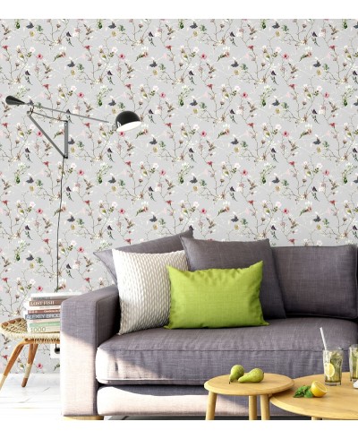 Papel De Parede Adesivo Hibiscos