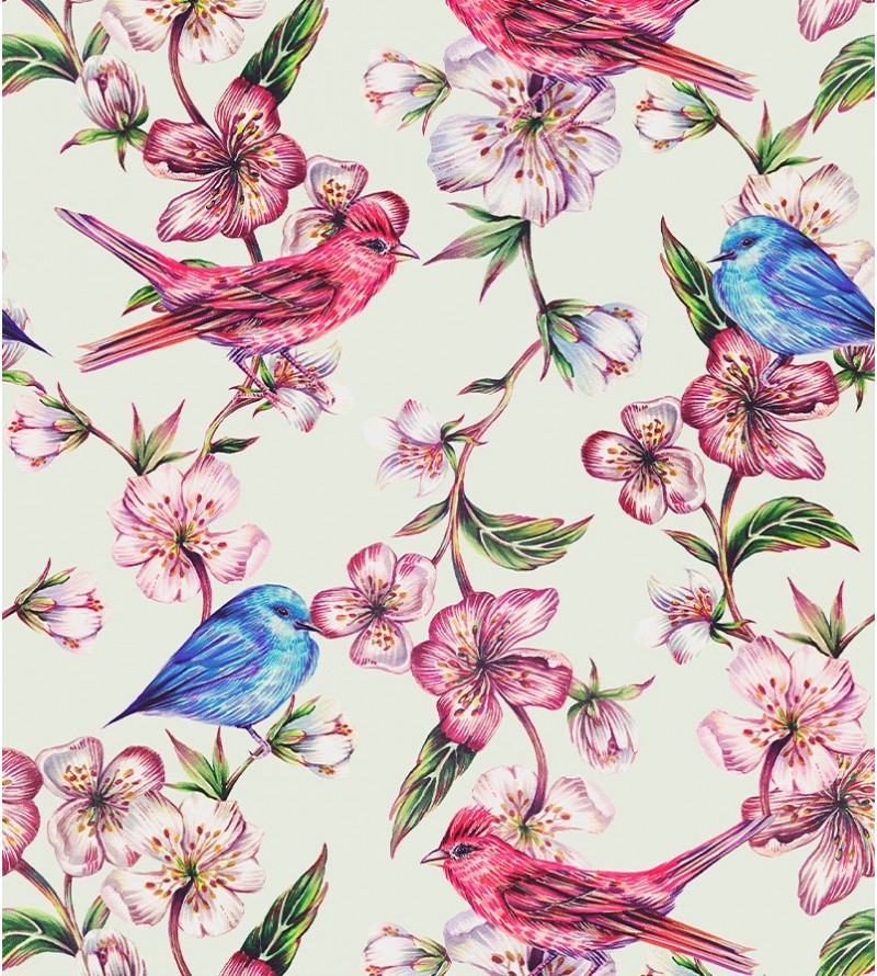 Papel De Parede Adesivo Pássaro Cardeal em Ramas