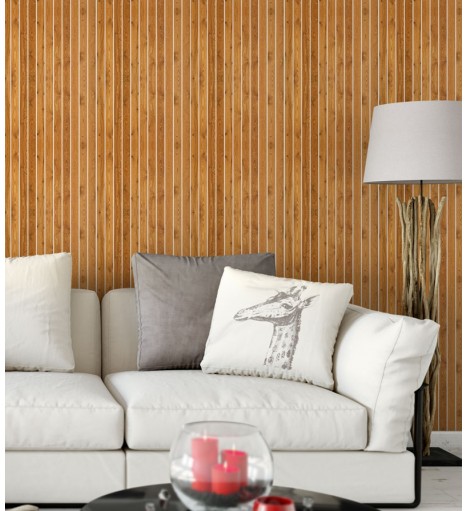 Papel De Parede Adesivo de Madeira Rústica