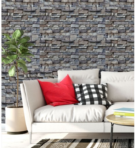 Papel De Parede Adesivo Pedras Coloridas