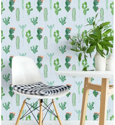 Papel De Parede Adesivo Cactos