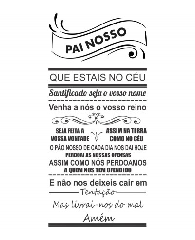 Adesivo autocolante Oração do Pai Nosso