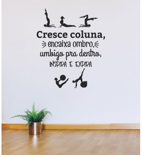 Adesivo autocolante tema pilates