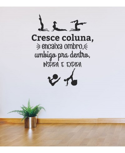 Adesivo autocolante tema pilates