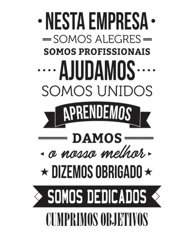 Adesivo autocolante "Nesta Empresa"