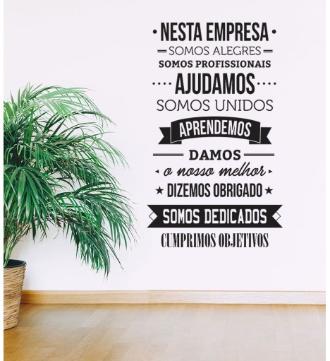 Adesivo autocolante "Nesta Empresa"
