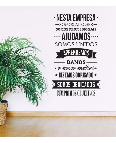 Adesivo autocolante "Nesta Empresa"