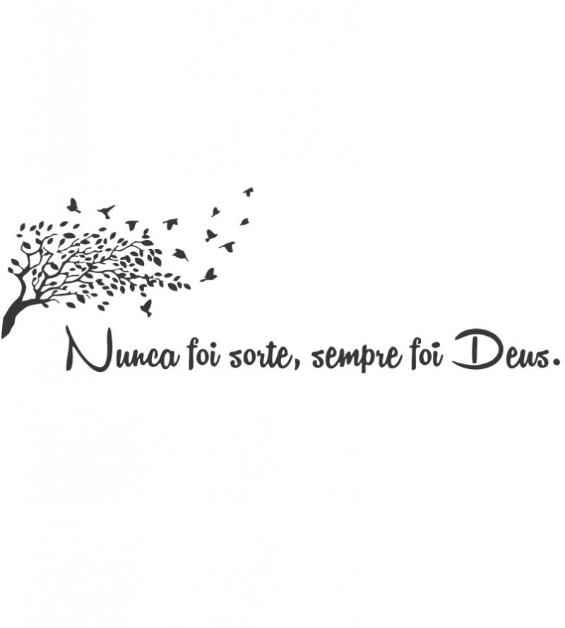 Adesivo autocolante "Nunca foi sorte, sempre foi Deus"