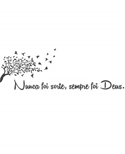 Adesivo autocolante "Nunca foi sorte, sempre foi Deus"