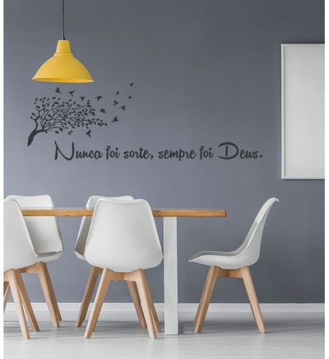 Adesivo autocolante "Nunca foi sorte, sempre foi Deus"