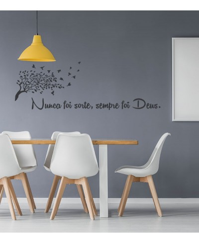 Adesivo autocolante "Nunca foi sorte, sempre foi Deus"