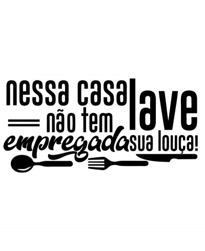 Adesivo autocolante "Nessa casa não tem empregada"