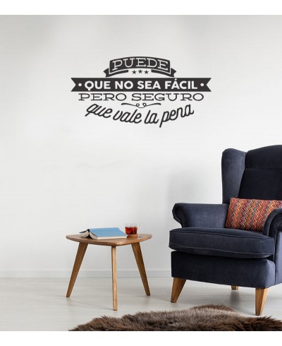 Adesivo autocolante "Puede que no sea fácil, pero seguro que vale la pena" Adesivo autocolante "Puede que no sea fácil, pero seguro que vale la pena"