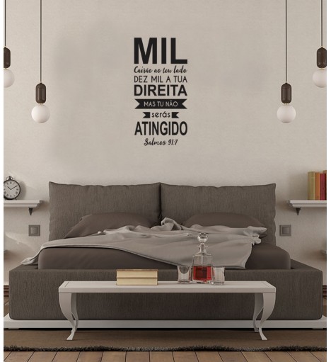 Adesivo autocolante "Salmos 91:7"