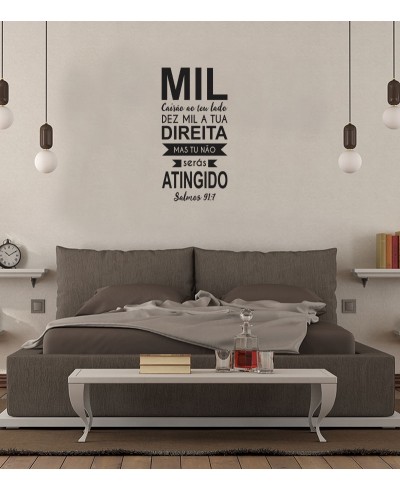 Adesivo autocolante "Salmos 91:7"