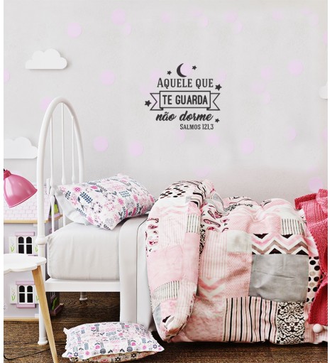 Adesivo autocolante "Aquele que te guarda não dorme Salmos 121.3"
