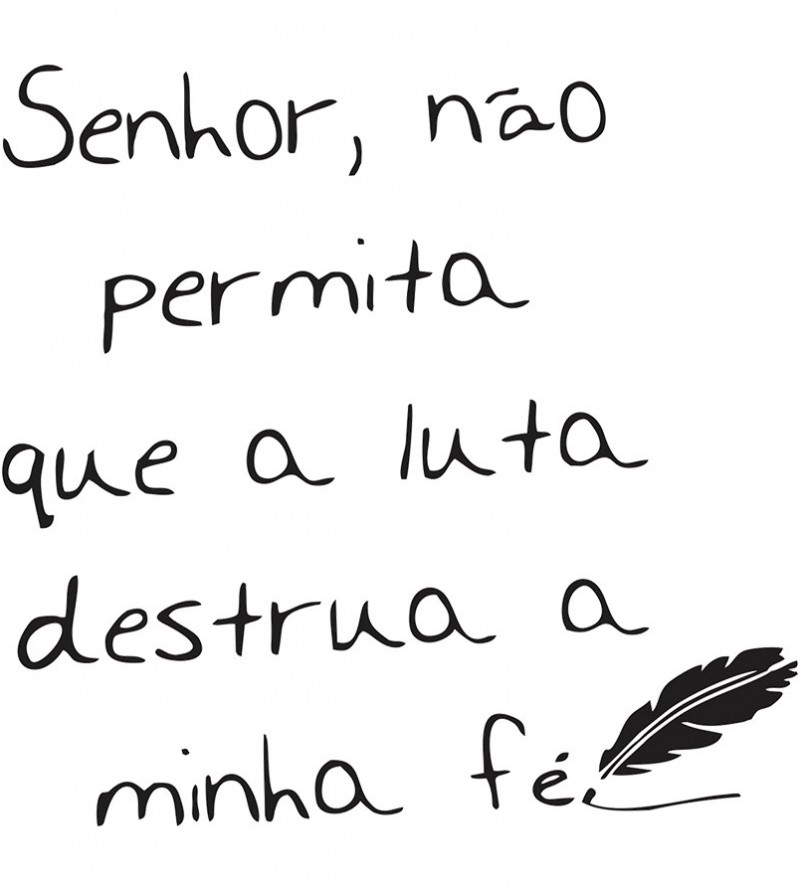 Adesivo autocolante "Senhor, não permita que a luta destrua a minha fé"