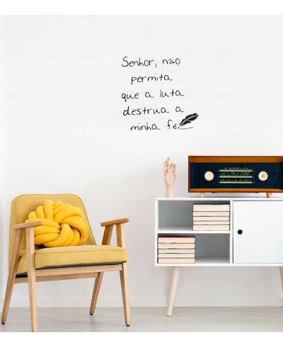 Adesivo autocolante "Senhor, não permita que a luta destrua a minha fé"