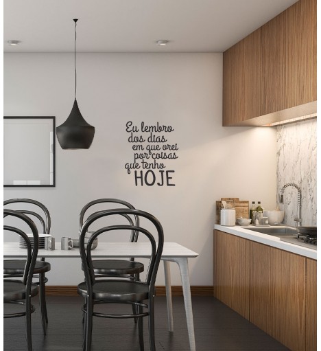 Adesivo autocolante "Eu lembro dos dias em que orei..."
