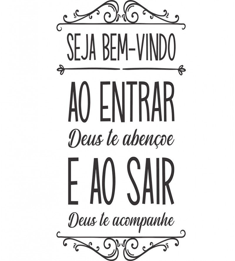 Adesivo autocolante "Seja Bem-vindo"