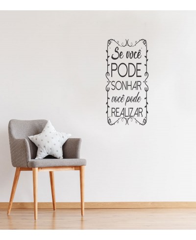 Adesivo autocolante "Se você pode sonhar você pode realizar"