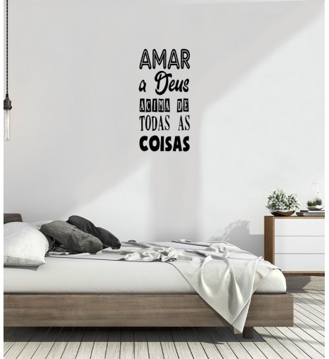 Adesivo autocolante "Amar a Deus acima de todas as coisas"