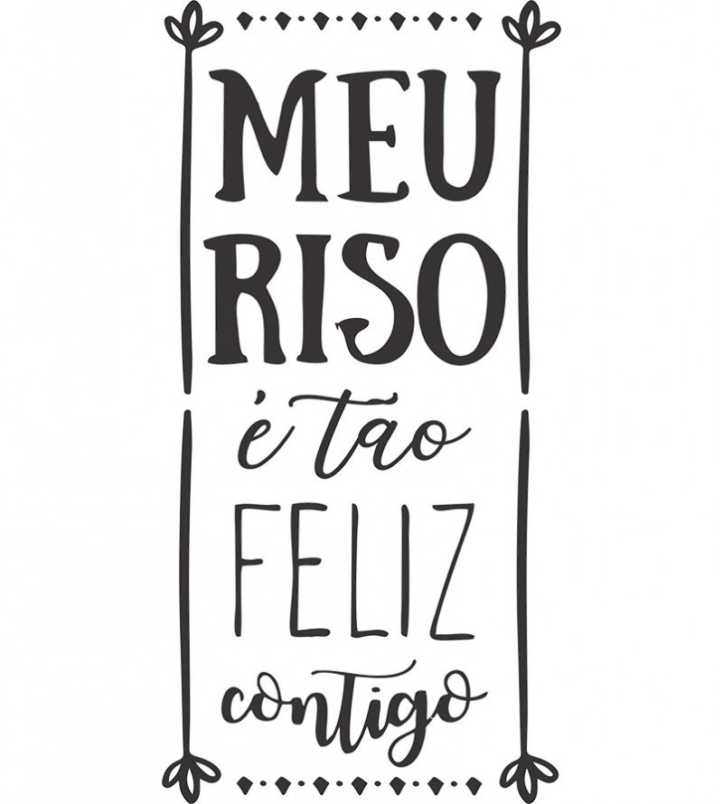 Adesivo autocolante "Meu riso é tão feliz contigo"