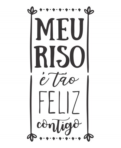 Adesivo autocolante "Meu riso é tão feliz contigo"
