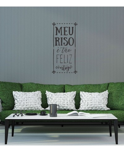 Adesivo autocolante "Meu riso é tão feliz contigo"