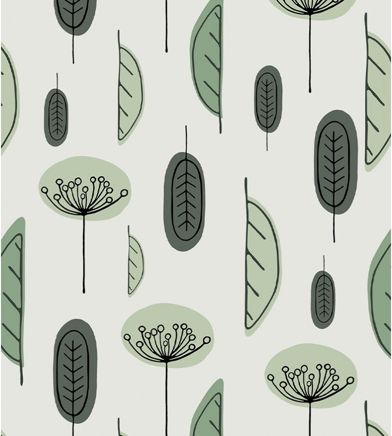 Papel De Parede Adesivo Plantas minimalista