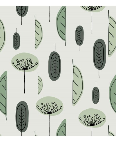 Papel De Parede Adesivo Plantas minimalista