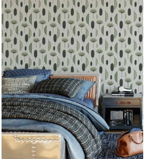 Papel De Parede Adesivo Plantas minimalista