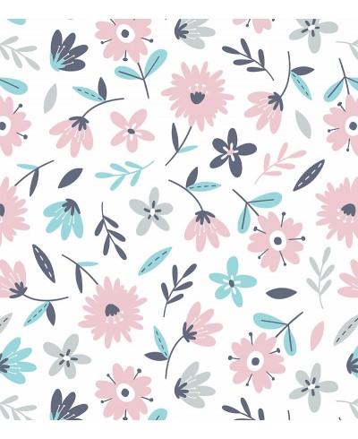 Papel De Parede Adesivo Flores Minimalista