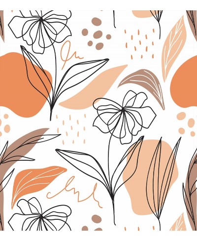 Papel De Parede Adesivo Flores Minimalistas Abstratas Papel De Parede Adesivo Flores Minimalistas Abstratas