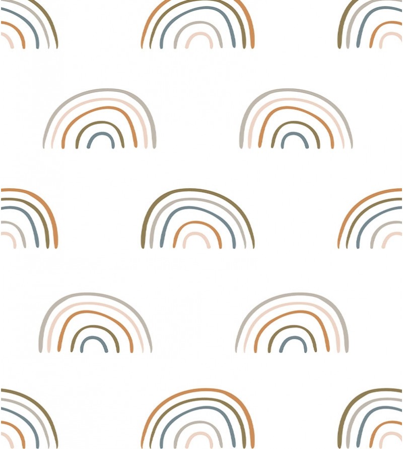 Papel De Parede Adesivo Arco-íris minimalista