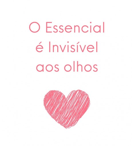 Pôster Escrito "O Essencial é invisível aos olhos"