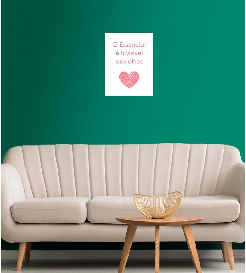 Pôster Escrito "O Essencial é invisível aos olhos"