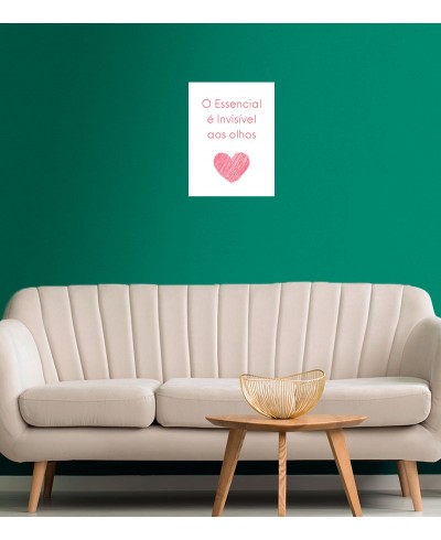 Pôster Escrito "O Essencial é invisível aos olhos"