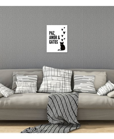 Pôster Escrito "Paz, Amor & gatos"