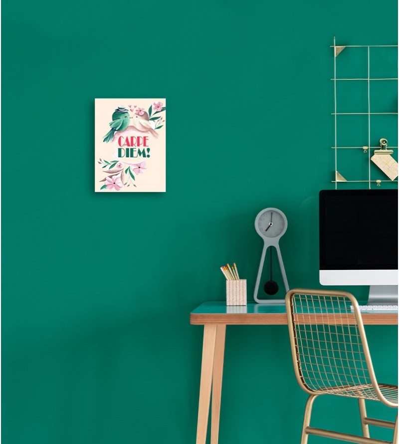 Pôster escrito em latim "Carpe Diem!"