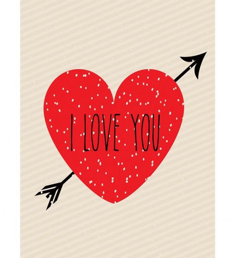 Pôster escrito "I LOVE YOU"