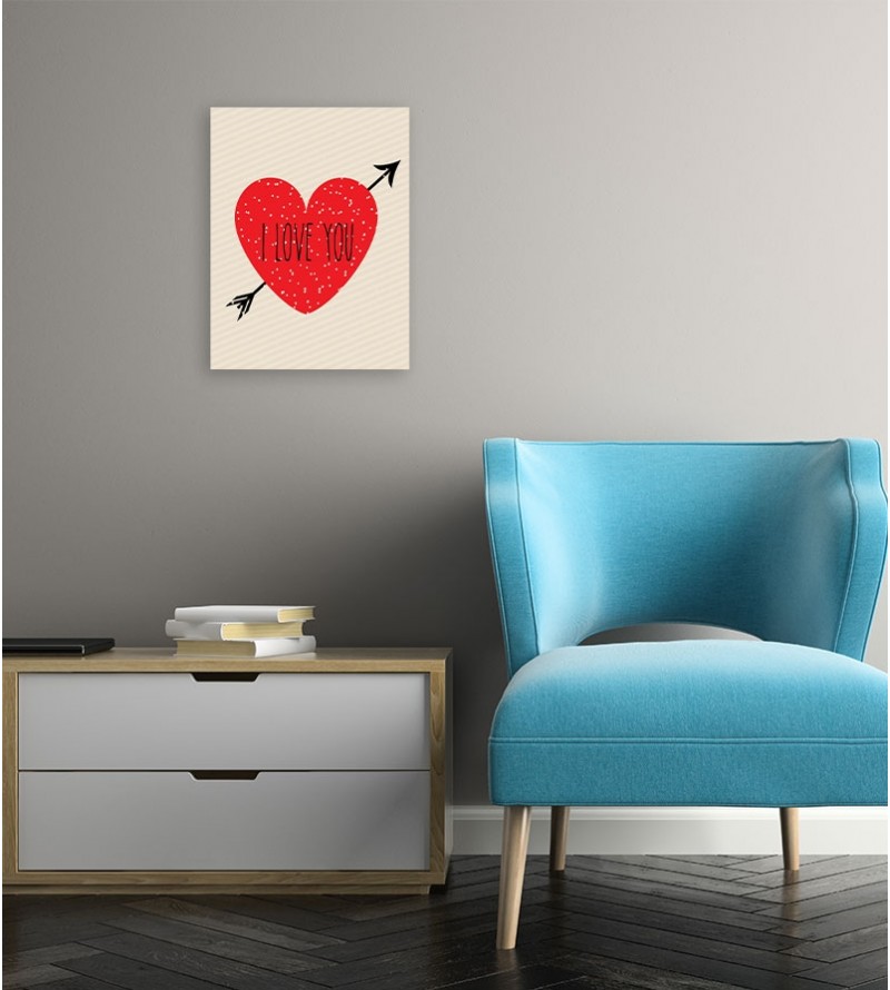 Pôster escrito "I LOVE YOU"