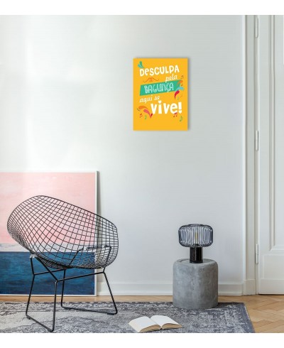 Pôster escrito "Desculpa pela Bagunça" Pôster escrito "Desculpa pela Bagunça"