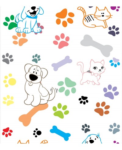 Papel De Parede Adesivo de pegadas e cachorros